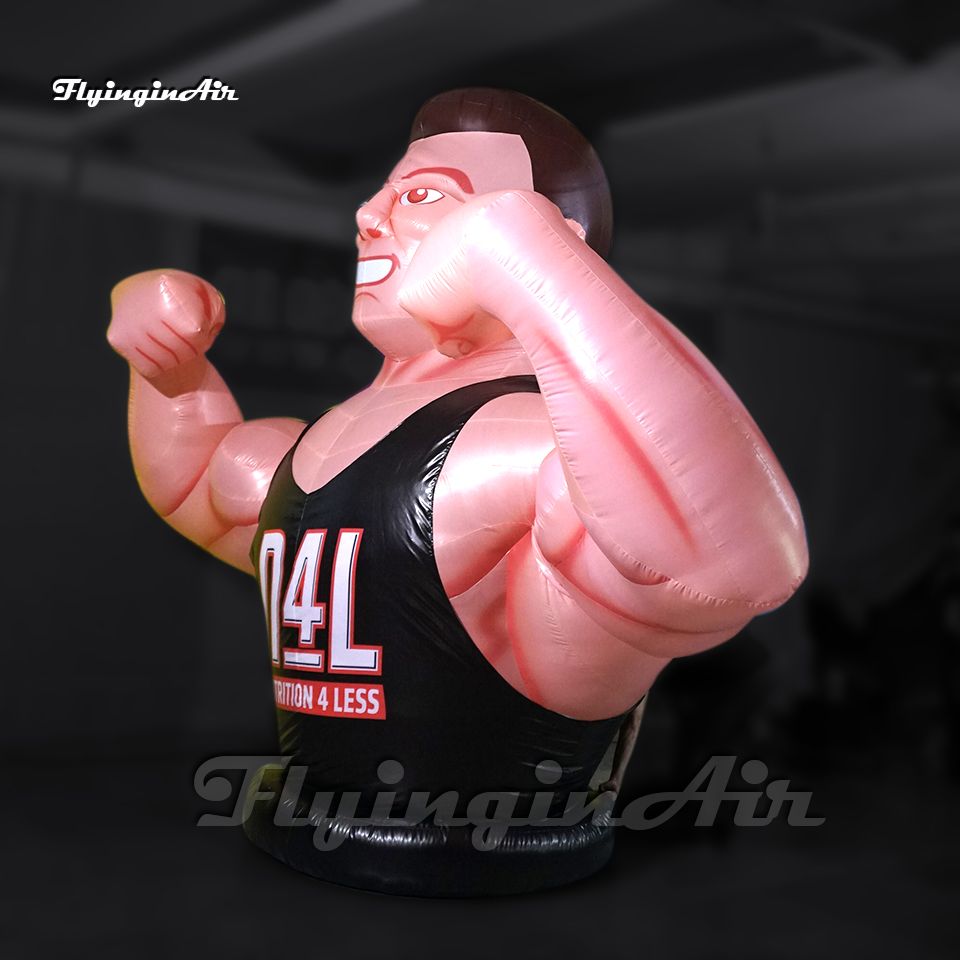 Strong Inflatable Fitness Athlete Model Giant Bodybuilder Advertising Muscle Man Balloon For GYM Decoration