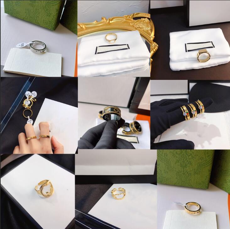 20style Fashion Jewelry Designer Rings 18K Gold Plated Stainless Steel G Letter Finger Ring Luxury Women Love Wedding Jewelry Supplies Accessories Gift Size 6 7 8
20style Fashion Jewelry Designer Rings 18K Gold Plated Stainless Steel G Letter Finger Ring Luxury Women Love Wedding Jewelry Supplies Accessories Gift Size 6 7 8