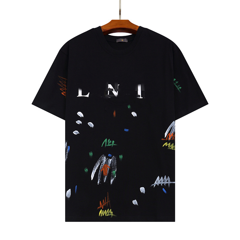 GAL LAVIN Mens Designer T Shirt Casual Man Womens Tees hand-painted ink splash graffiti letters loose short-sleeved round neck clothes, 03
GAL LAVIN Mens Designer T Shirt Casual Man Womens Tees hand-painted ink splash graffiti letters loose short-sleeved round neck clothes, 03