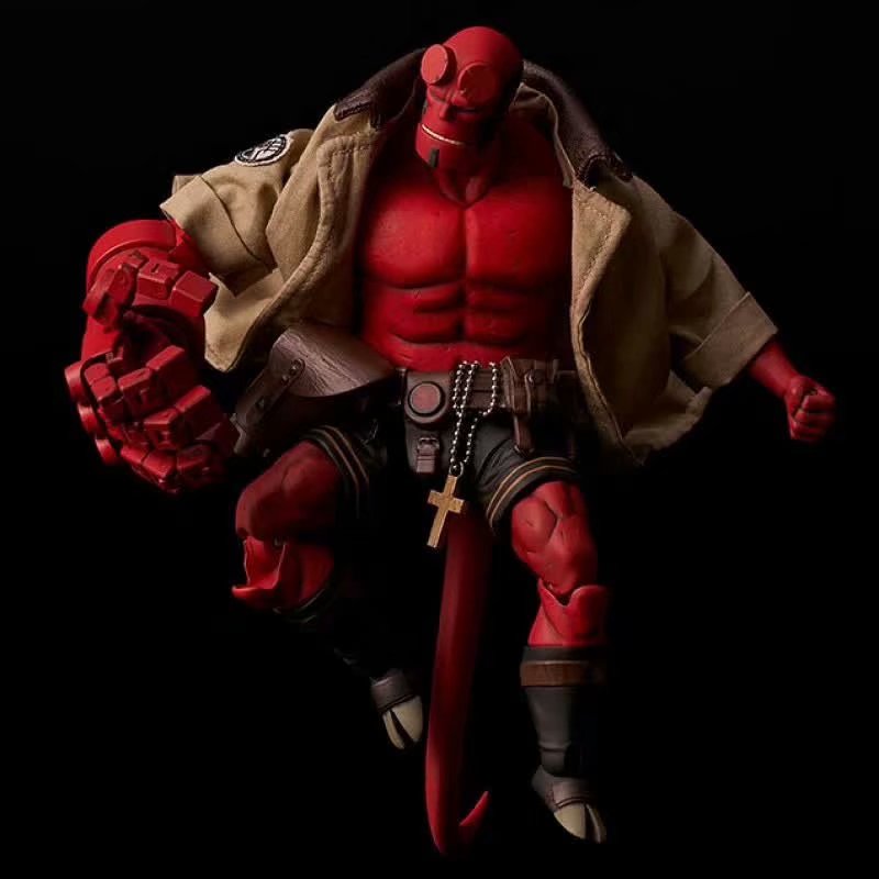 Decompression Toy Real Clothes Can be Undress Mezco Hellboy Action Figure Model Toy Doll Christmas Gift 6 inch