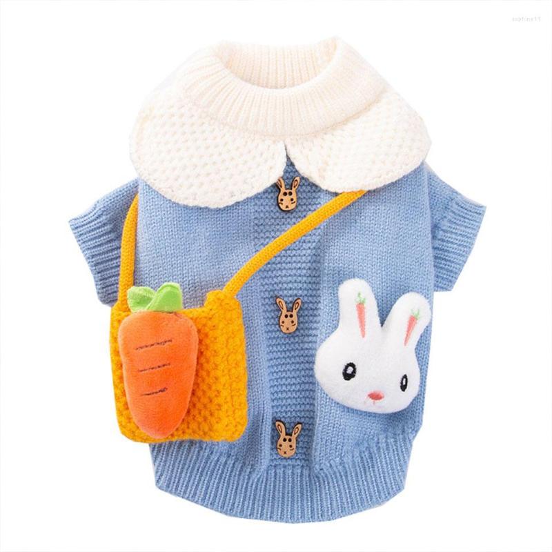 Cat Costumes Sweater Pocket Carrot Autumn Winter Costume Cartoon Knitting Clothing Pet Pullover Warm Clothes For Dog