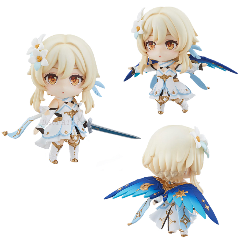 Miniatures Toys #1718 Genshin Impact Traveler/Lumine Anime Figure #1717 Genshin Impact Aether Action Figure Adult Collection Mod