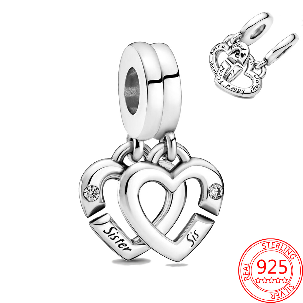 New Popular 925 Sterling Silver Open Heart Fire Box Suspension Hanging Pendant Bracelet Womens Wedding Party Silver Jewelry