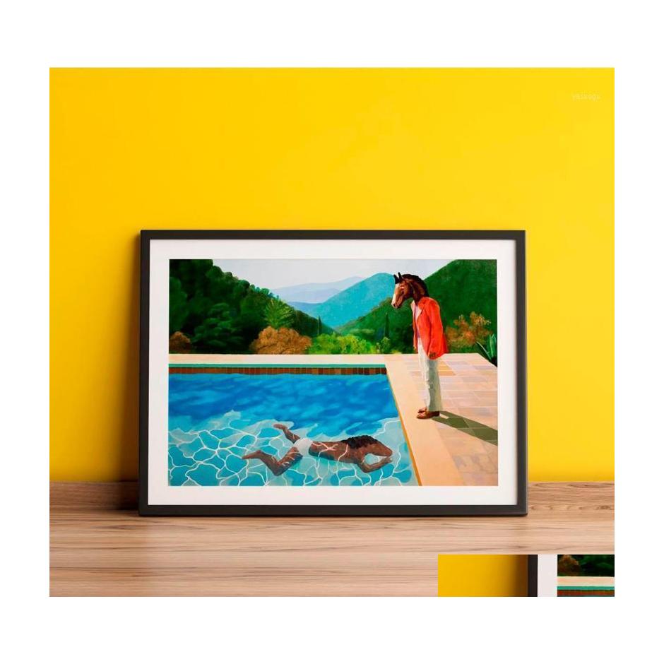 Paintings Bojack Print Poster David Hockney Inspired Two Horses Swimming Pool Canvas Painting Mural Art Cartoon Picture Living Room Dh6Y8
Paintings Bojack Print Poster David Hockney Inspired Two Horses Swimming Pool Canvas Painting Mural Art Cartoon Picture Living Room Dh6Y8
