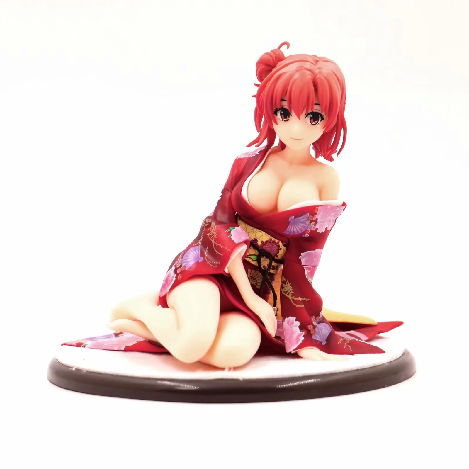 Miniatures Toys Beautiful Girl Series Yuigahama Yui Kimono Yukata 1/7 PVC 16cm Figure Anime Sexy Collection Model Doll Toy Desk Ornament Gif