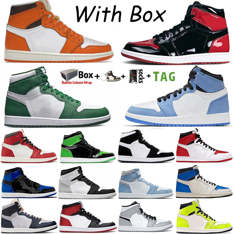 2023 With Box Mens Basketball Shoes Jumpman 1 High OG 1s Gorge Green Bred Patent Starfish Stage Haze University Blue Lost Found Men Women, 28
2023 With Box Mens Basketball Shoes Jumpman 1 High OG 1s Gorge Green Bred Patent Starfish Stage Haze University Blue Lost Found Men Women, 28