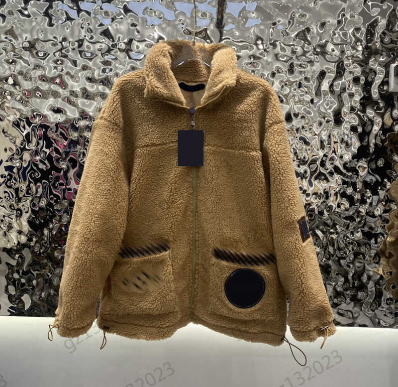 Women Jackets Logo Jacquard Decorative Pockets High Collar Warm Lamb Wool Jackets Drop Shoulder Long Sleeved Loose Comfortable Coat Womens Apparel 1970, 18 
Women Jackets Logo Jacquard Decorative Pockets High Collar Warm Lamb Wool Jackets Drop Shoulder Long Sleeved Loose Comfortable Coat Womens Apparel 1970, 18