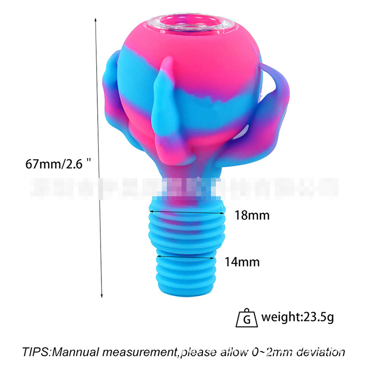 Smoking Accessories Dragon Claw silicone bowl colorful Male Joint Handle Beautiful Slide 23.5g bowl Wholesale
Smoking Accessories Dragon Claw silicone bowl colorful Male Joint Handle Beautiful Slide 23.5g bowl Wholesale