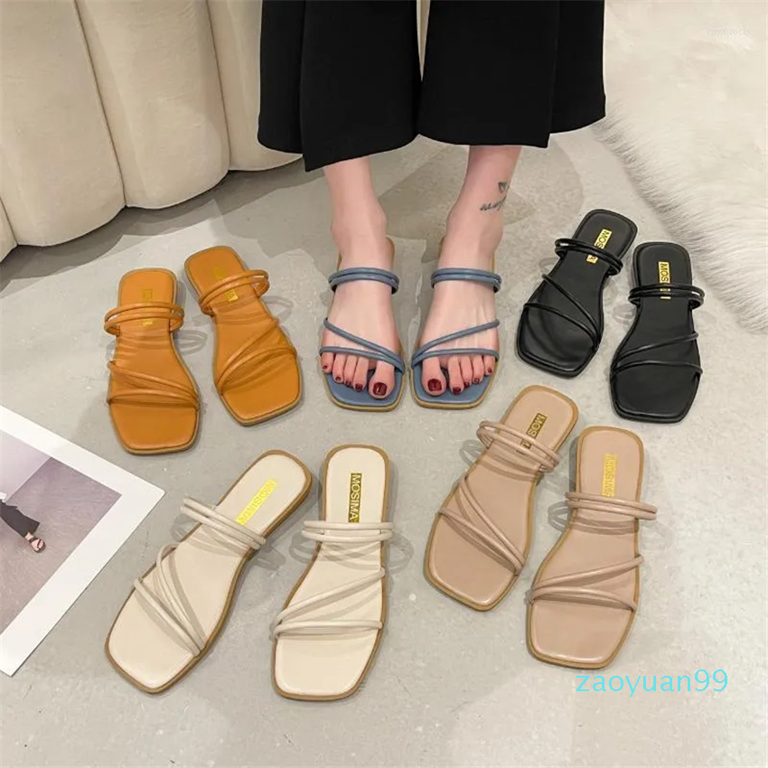 Slippers Two Wear Sandals And 2022 Fashion Simple Women's Shoes Square Toe Flat Bottom Beach Solid Color, Blue
Slippers Two Wear Sandals And 2022 Fashion Simple Women's Shoes Square Toe Flat Bottom Beach Solid Color, Blue