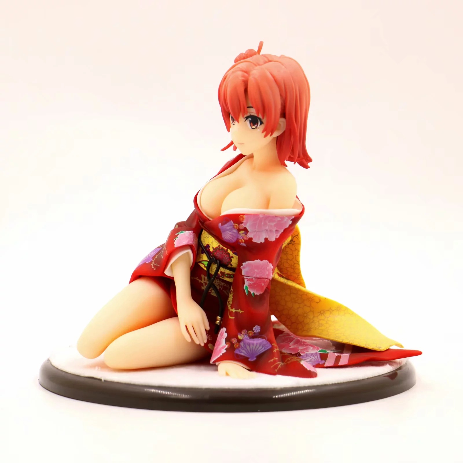 Miniatures Toys Beautiful Girl Series Yuigahama Yui Kimono Yukata 1/7 PVC 16cm Figure Anime Sexy Collection Model Doll Toy Desk Ornament Gif