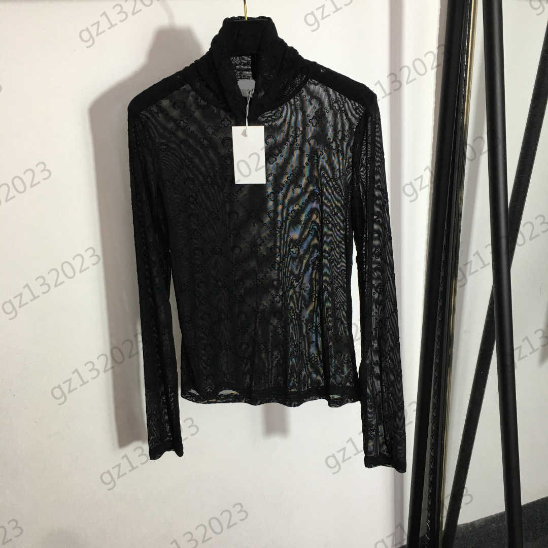 Womens Clothes T-shirts Four-leaf Clover Moon Flocking Print High Neck Fold Pullover Tops Mesh Breathable Style Tight Long Sleeve Undershirt Tees Women Apparel
Womens Clothes T-shirts Four-leaf Clover Moon Flocking Print High Neck Fold Pullover Tops Mesh Breathable Style Tight Long Sleeve Undershirt Tees Women Apparel
