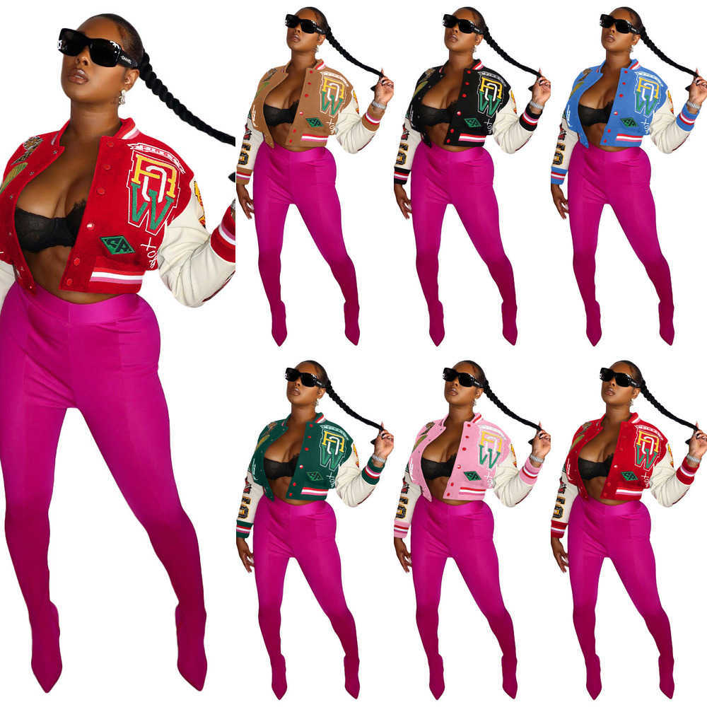New Baseball Jackets Full Position Printed Threaded Varsity Desinger Women Cropped Patchwork Button Letterman Coats 6 colors, Black10
New Baseball Jackets Full Position Printed Threaded Varsity Desinger Women Cropped Patchwork Button Letterman Coats 6 colors, Black10