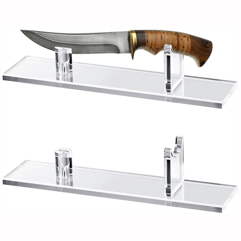 Acrylic Knife Display Stand Fixed Blade Knife Collection Display Stand Holder for Single Knife Rustic Cabin Home Decor LX5364