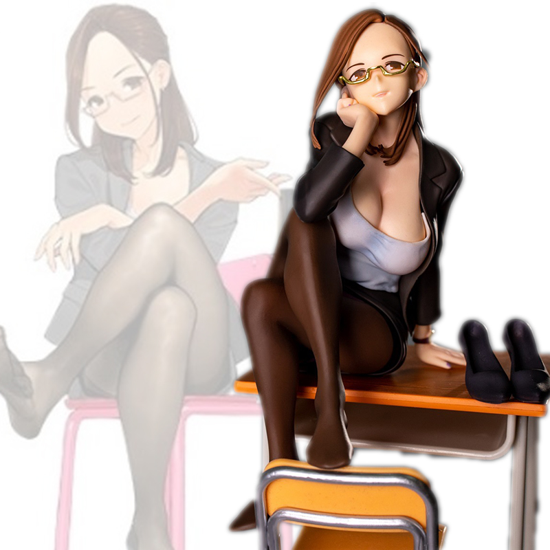 Miniatures Toys Native Beautiful Girl Series Female Teacher Okuzumi Yuiko 1/7 PVC 20CM Figure Anime Sexy Collection Model Doll Toy Desk Orna
