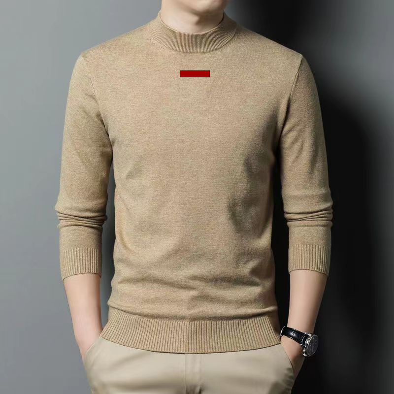 Men's Sweaters High Neck Turtleneck Half Wool Sweatshirts Tops Knits Shirts Mens Jumpers Long Sleeves Sweater Design