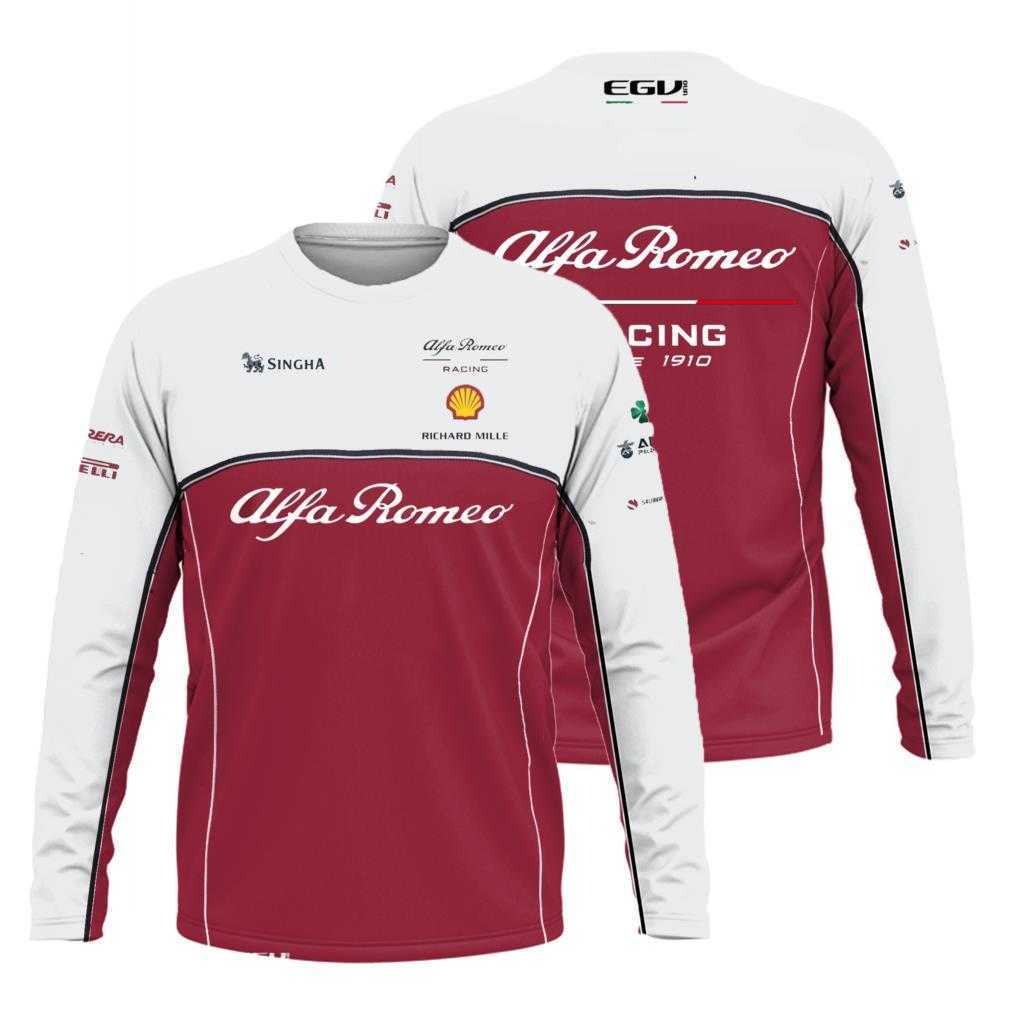 2021 F1 Alfa Romeo Team Formula One Racing Long-sleeved Men and Women Outdoor Extreme Sports Off-road Enthusiasts Summer T-shirt, P4
2021 F1 Alfa Romeo Team Formula One Racing Long-sleeved Men and Women Outdoor Extreme Sports Off-road Enthusiasts Summer T-shirt, P4