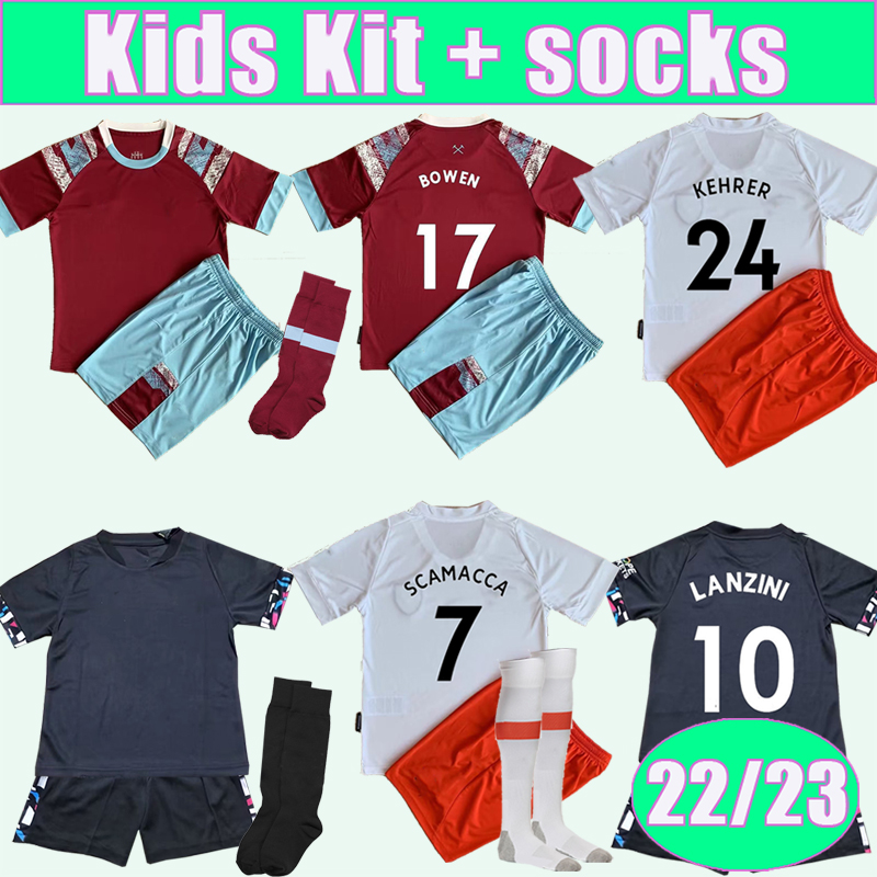 22 23 BOWEN LANZINI Kids Kit Soccer Jerseys RICE ANTONIO SOUCEK BENRAHMA DIOP YARMOLENKO Home Away 3rd Children's Suit Football Shirts Short Sleeve, Tz9774 22 23 away no socks
22 23 BOWEN LANZINI Kids Kit Soccer Jerseys RICE ANTONIO SOUCEK BENRAHMA DIOP YARMOLENKO Home Away 3rd Children's Suit Football Shirts Short Sleeve, Tz9774 22 23 away no socks