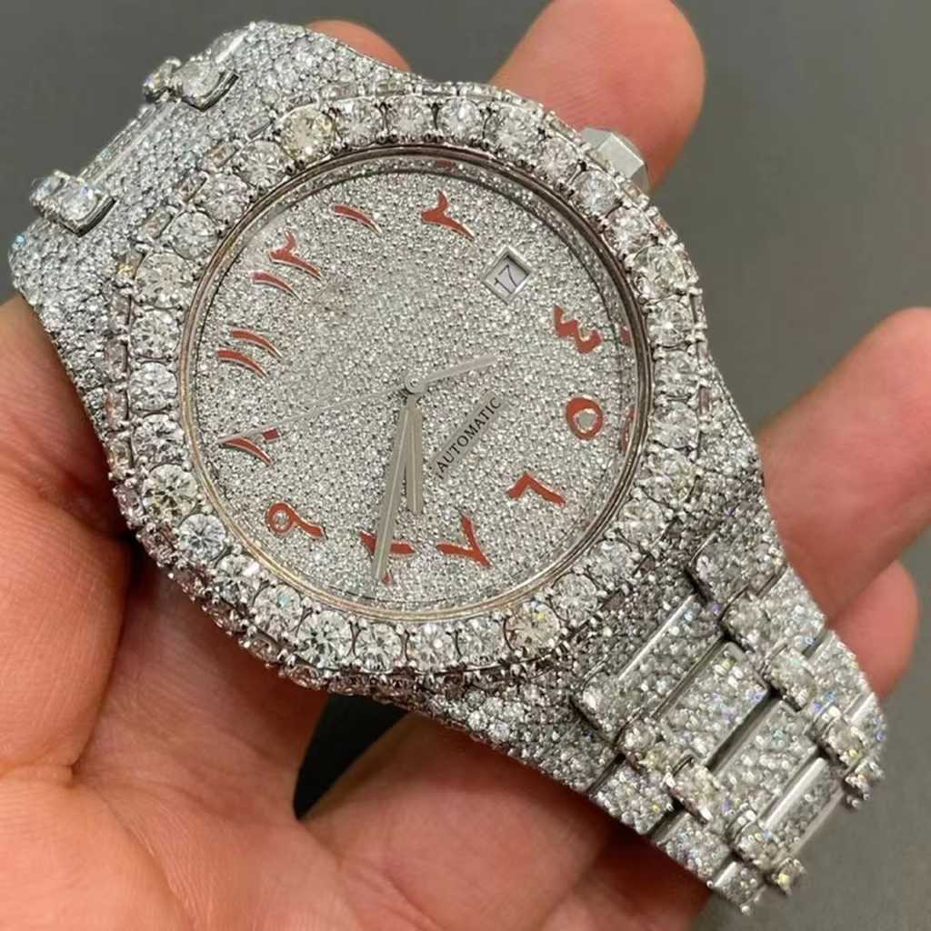 Other Watches Wristwatches Sparkle Ice Out Pave Setting VVS Diamond Diamond Watch For Men Stainls Steel Material In Fashion Brand
Other Watches Wristwatches Sparkle Ice Out Pave Setting VVS Diamond Diamond Watch For Men Stainls Steel Material In Fashion Brand