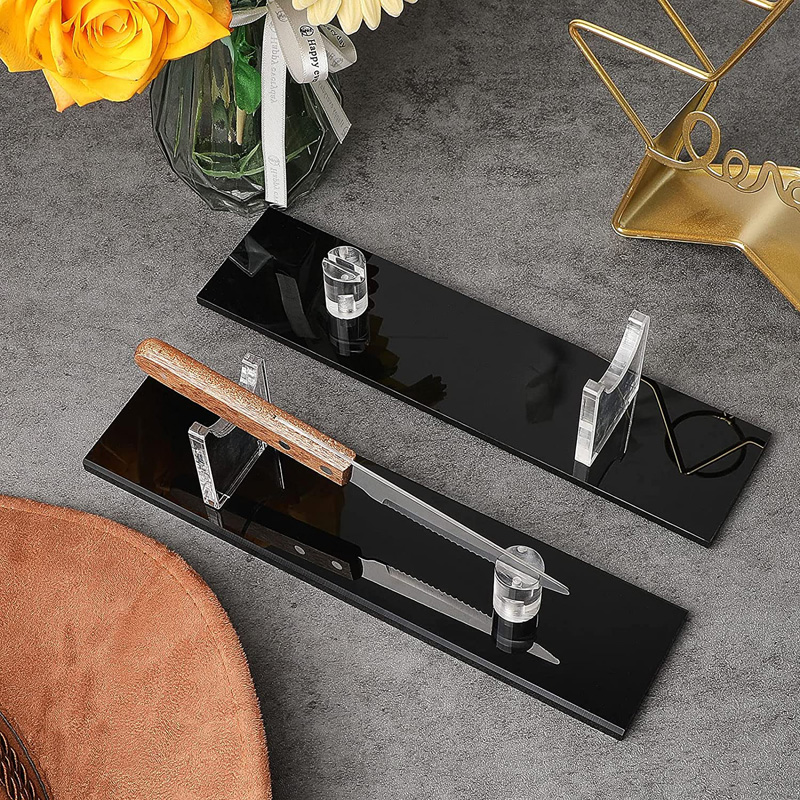 Acrylic Knife Display Stand Fixed Blade Knife Collection Display Stand Holder for Single Knife Rustic Cabin Home Decor LX5364