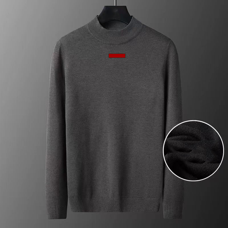 Men's Sweaters High Neck Turtleneck Half Wool Sweatshirts Tops Knits Shirts Mens Jumpers Long Sleeves Sweater Design
