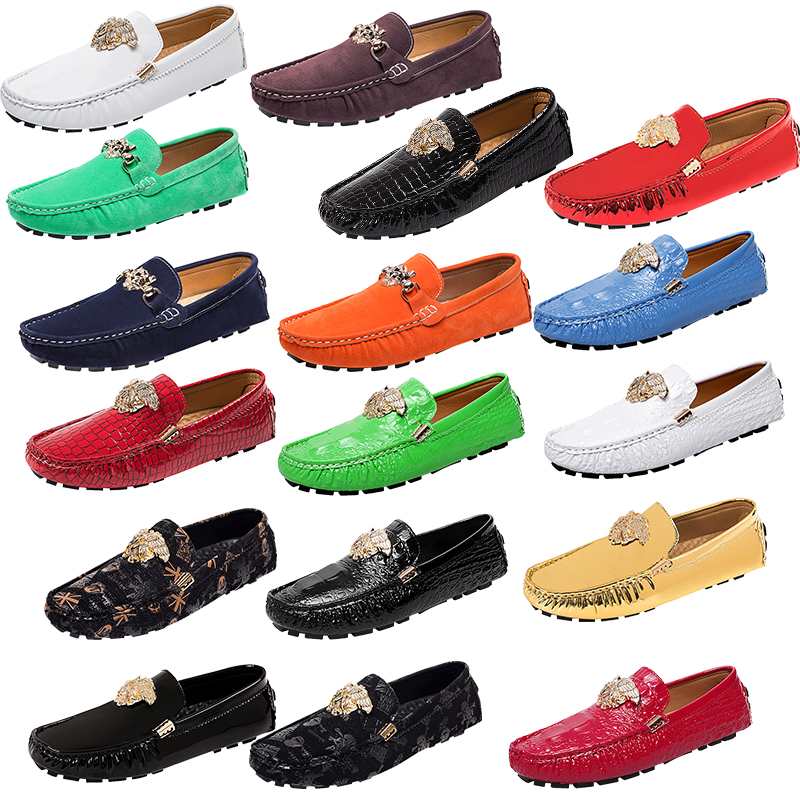 Luxury Glossy patent leather Business Shoes Top Designer Metal buckle Anti-slip Men Women's shoes Loafers Moccasins Driving Shoe Casual Flat Mens Dress Shoes, 2106-4
Luxury Glossy patent leather Business Shoes Top Designer Metal buckle Anti-slip Men Women's shoes Loafers Moccasins Driving Shoe Casual Flat Mens Dress Shoes, 2106-4