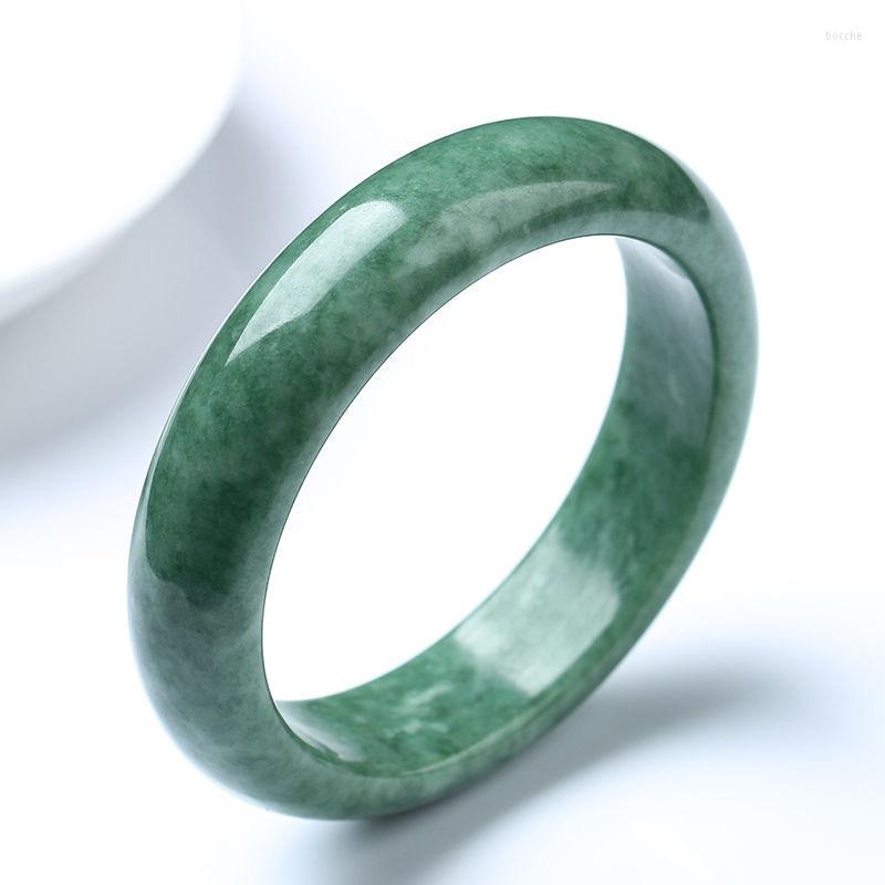 Bangle Real Jades Bangles Women Fine Jewelry Accessories Natural Jadeite Myanmar Stone Bracelet For Girlfriend Mom Gifts
