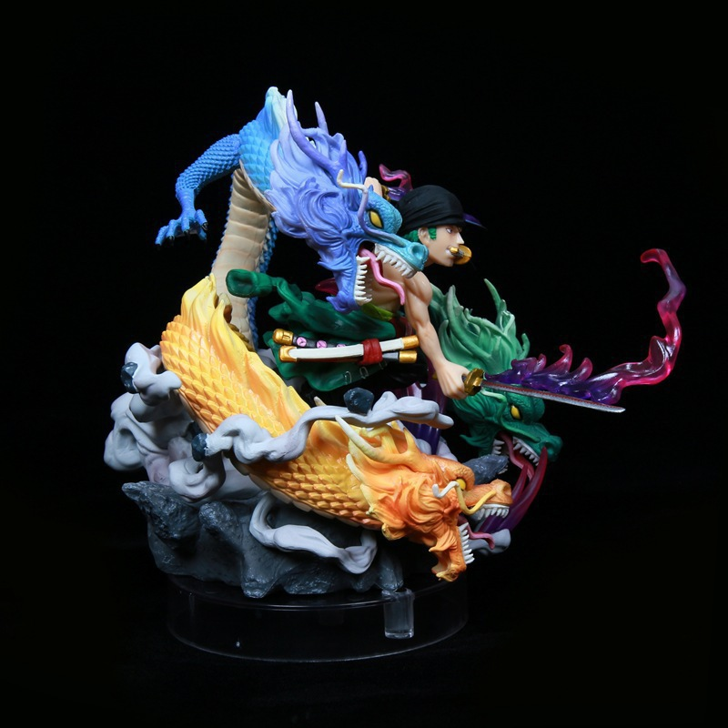 Novelty Games One Piece Large Figure Three Dragon Roronoa Zoro Toys Collectible Ornaments