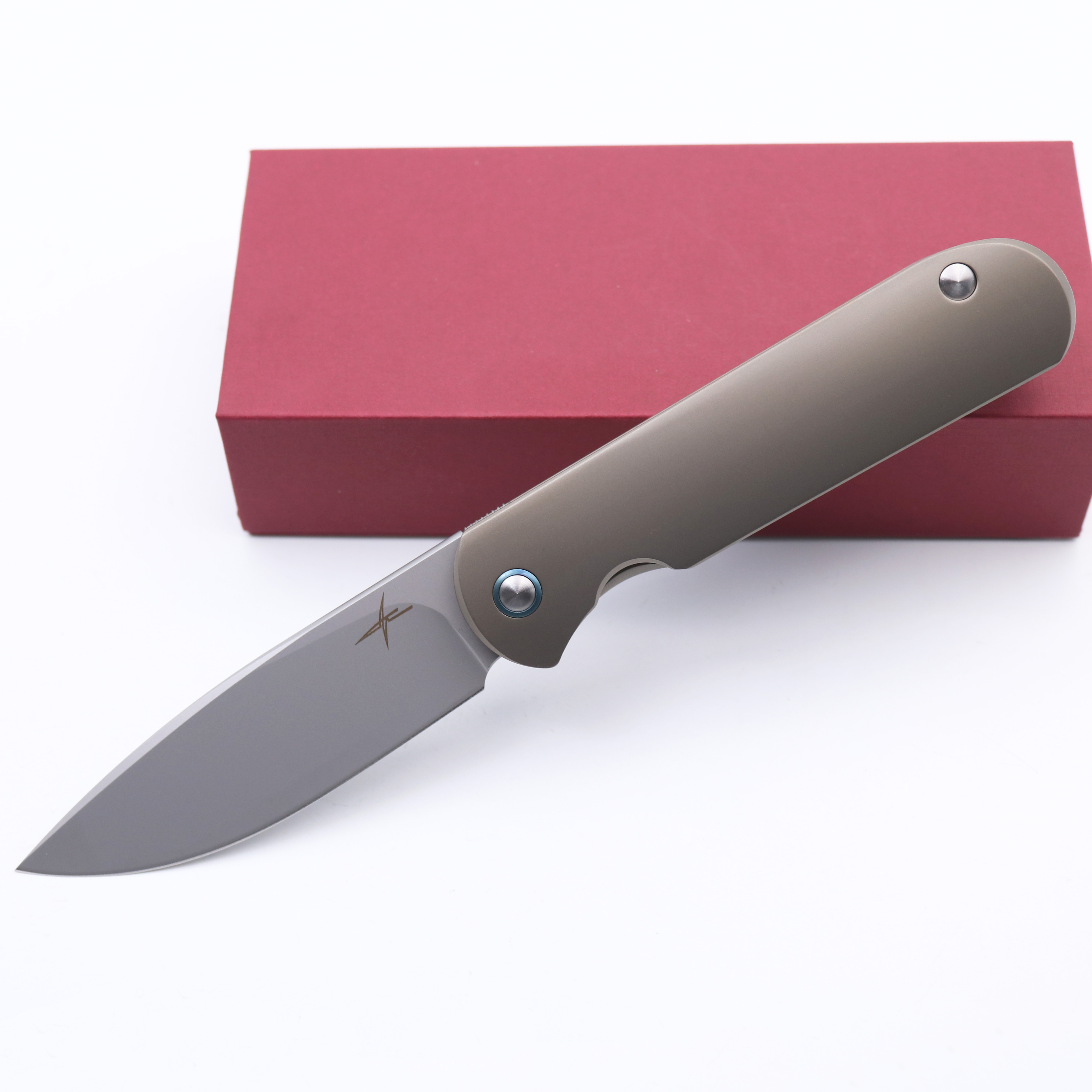 Smke Knives Custom Shamwari Front Flipper Folding Knife 3.5" D2 Blade Bronze Anodized Titanium Handle Survival Tactical Pocket Knife
Smke Knives Custom Shamwari Front Flipper Folding Knife 3.5" D2 Blade Bronze Anodized Titanium Handle Survival Tactical Pocket Knife