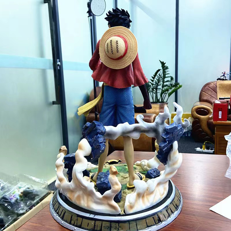Novelty Games One Piece GK Luffy Roronoa Zoro PVC Action Figure Collection Statue Model Figurine Children Kid Toy Gifts 36cm