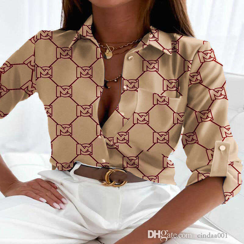 Retail Women Lapel Neck Shirt 2023 New Spring Printed Long Sleeved Blouses Fashion Designer Shirts Tops, #3
Retail Women Lapel Neck Shirt 2023 New Spring Printed Long Sleeved Blouses Fashion Designer Shirts Tops, #3