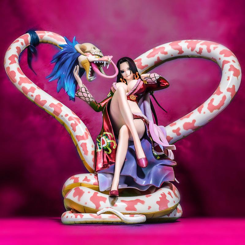 Novelty Games Anime Figure One Piece Female Emperor Boa Hancock Hand-made Japanese Animation Decoration Snake Ji Cheongsam Gk Boy Gift Toyss
