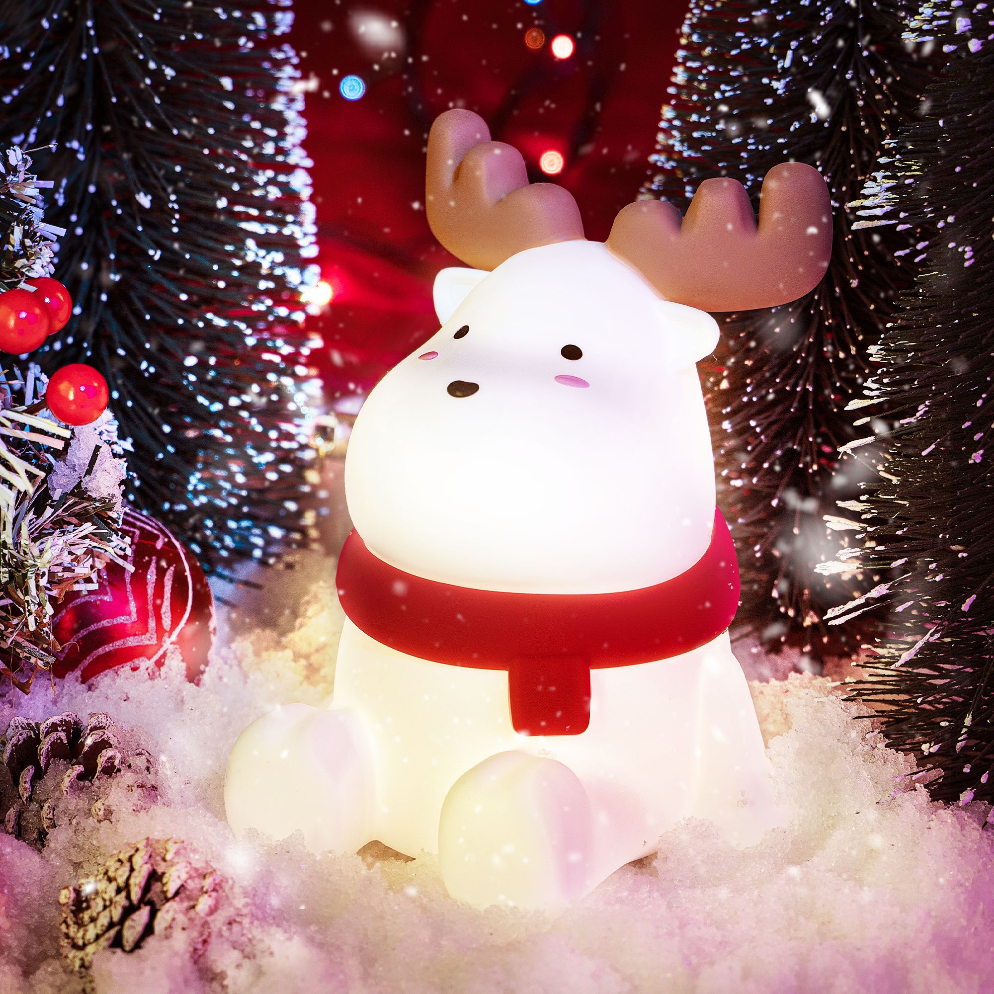UNEEDE Reindeer Night Light Cute for Kids Christmas Birthday Gifts Squishy Silicone Light with timer
UNEEDE Reindeer Night Light Cute for Kids Christmas Birthday Gifts Squishy Silicone Light with timer