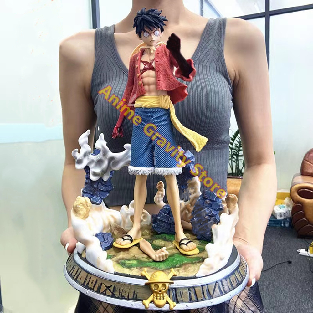 Novelty Games One Piece GK Luffy Roronoa Zoro PVC Action Figure Collection Statue Model Figurine Children Kid Toy Gifts 36cm