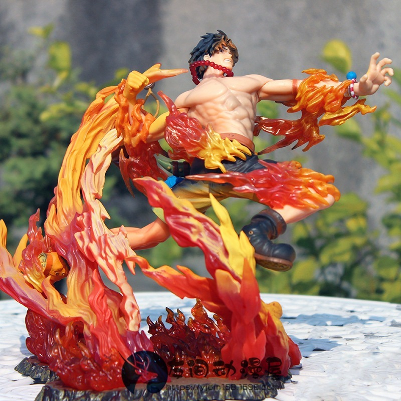 Novelty Games Anime One Piece Figure Pop Fire Fist Ace 25cm Pvc Big Figure 15th Anniversary Excellent Model Toy Collectibles Gifts Big
