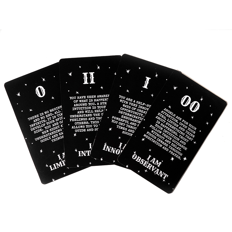 Angel Number Messages & Affirmation Oracle Deck, 53 Cards, Gold Gilded Edge