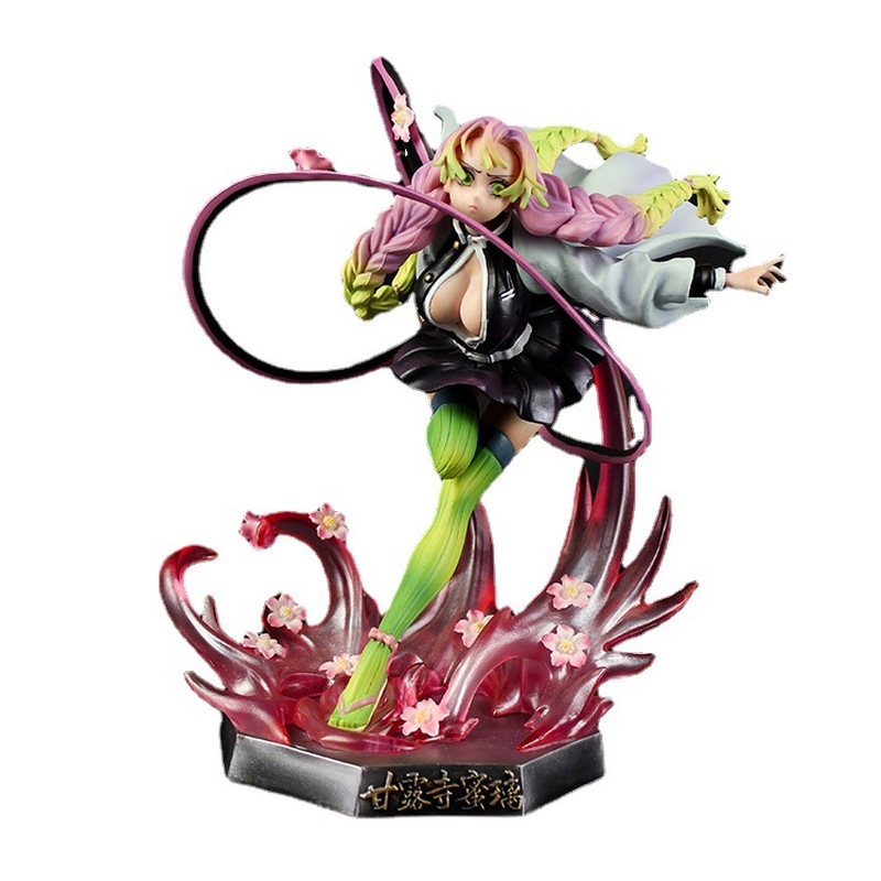Novelty Games Anime Demon Slayer Kanroji Mitsuri Kawaii Figure Room Decoration Beautiful Girl Battle Form Sexy Figure Collection