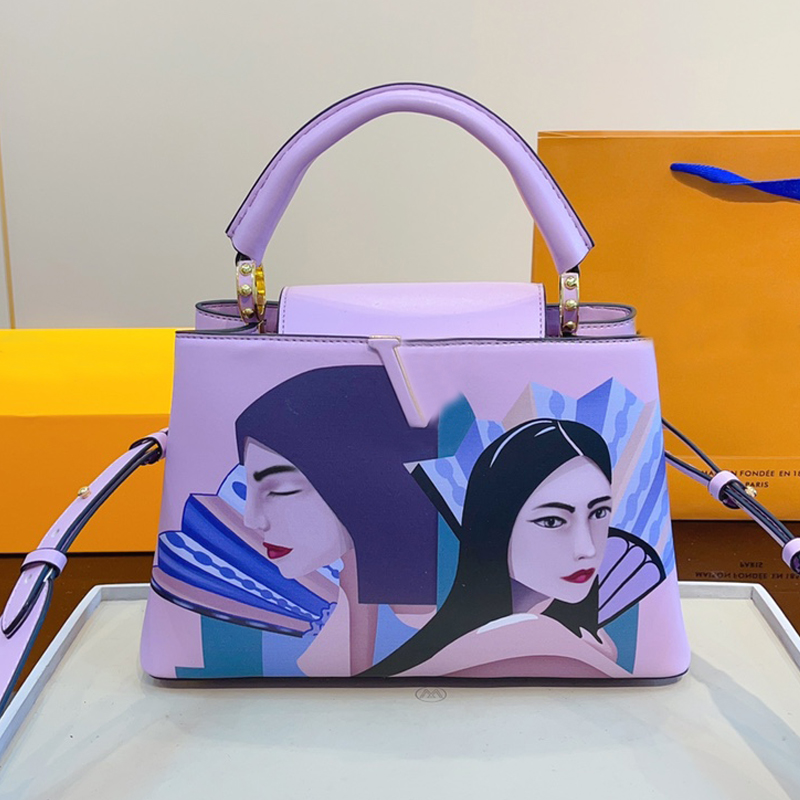 Fashion Tote Bag Genuine Leather Shoulder Bags Women Large Capacity Handbags Character Print Crossbody Purse Metal Hardware Hasp Interior Compartment Wallets, White
Fashion Tote Bag Genuine Leather Shoulder Bags Women Large Capacity Handbags Character Print Crossbody Purse Metal Hardware Hasp Interior Compartment Wallets, White