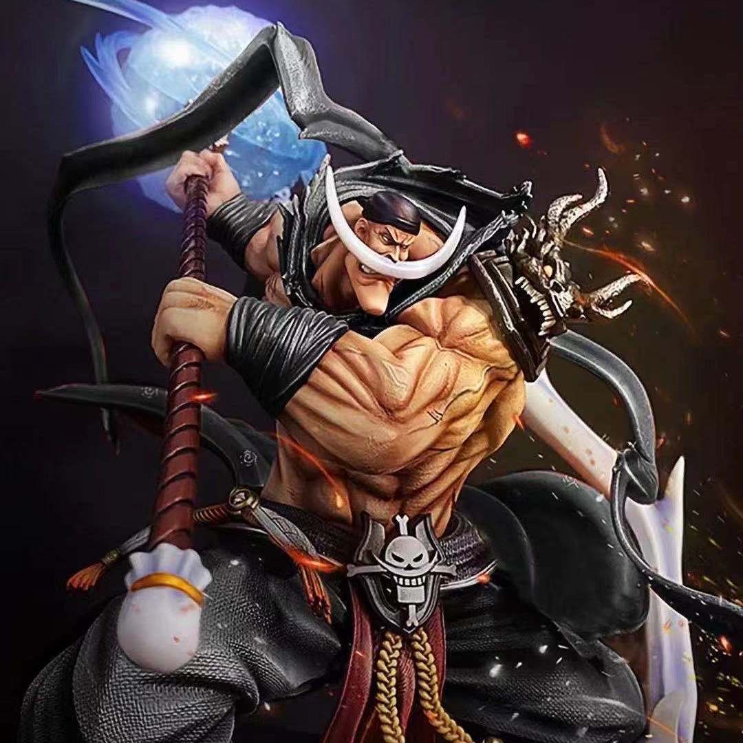 Novelty Games One Piece White Beard 30cm Large Figure Edward Newgate Edward Pirates Action Pvc Scultures With Light Collection Team Model