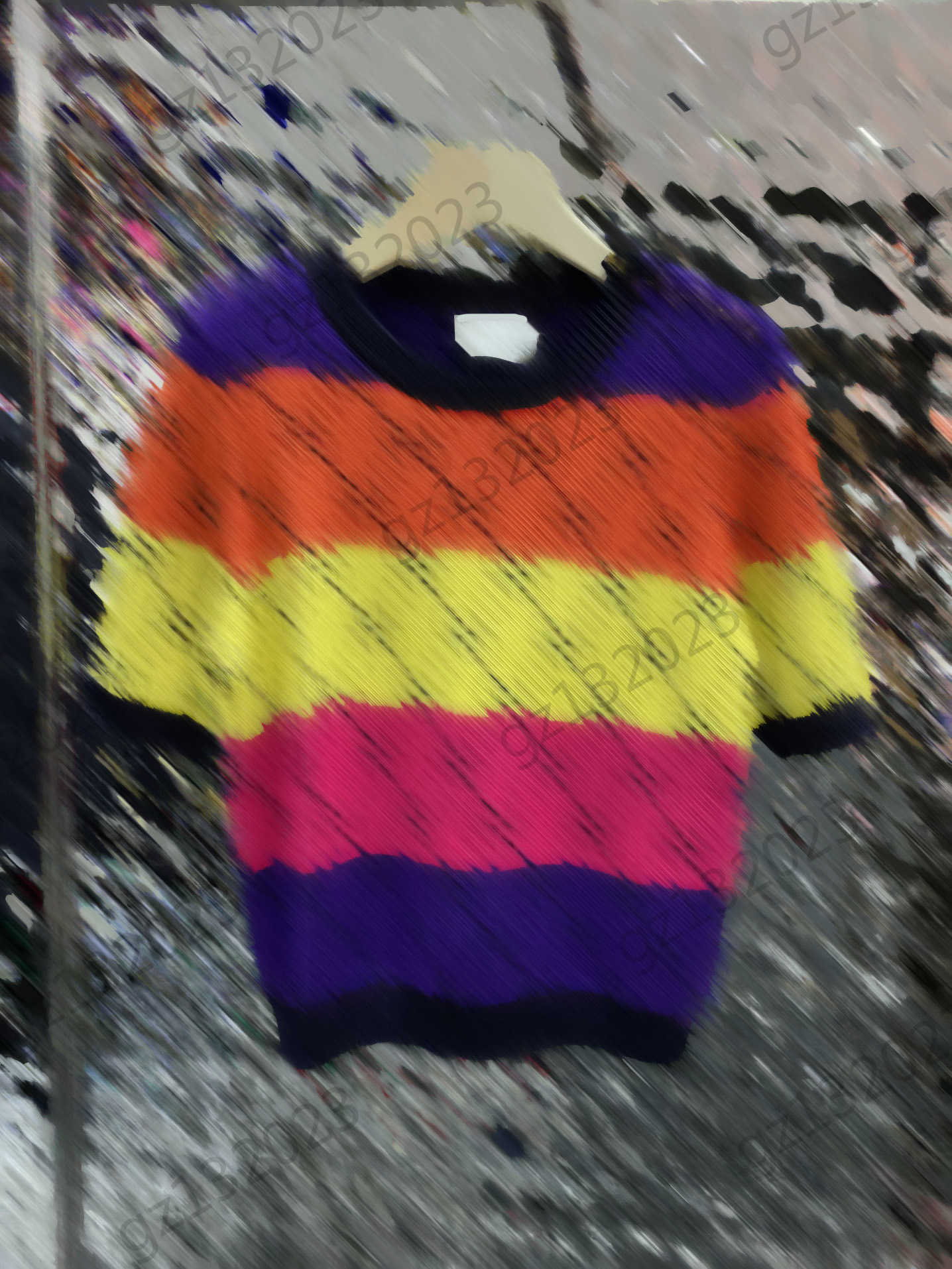 Womens Sweaters Double G Letter Print Rainbow Color Matching Short Sleeve Knitted Sweater Metal Shoulder Buckle Design Short Knitwear Women Clothing, 14
Womens Sweaters Double G Letter Print Rainbow Color Matching Short Sleeve Knitted Sweater Metal Shoulder Buckle Design Short Knitwear Women Clothing, 14
