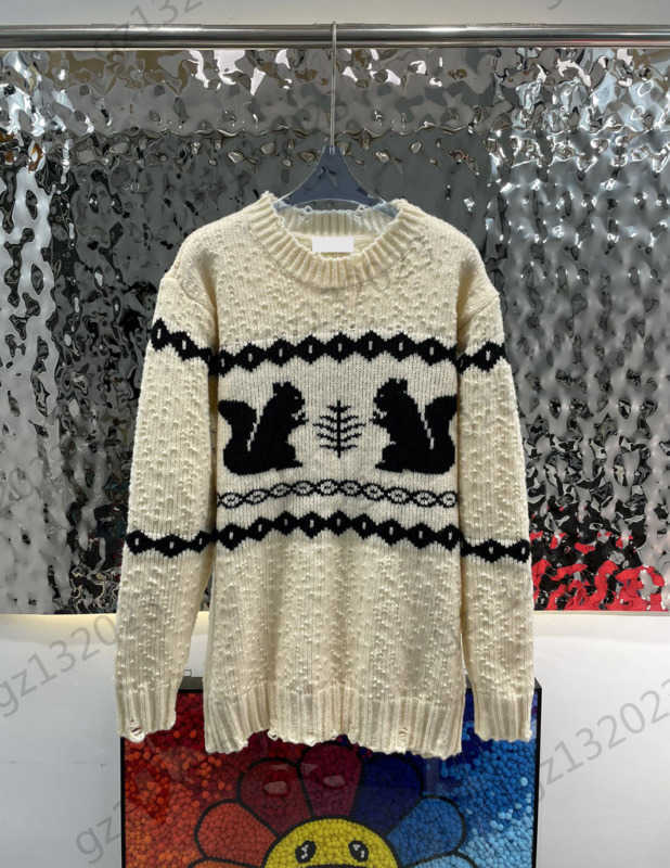 Womens Sweaters Chest Squirrel Print Ripped Knit Sweater Long Sleeves Knitted Sweater Wool Blend Fabric Thick Warm Knitwear Autumn Winter Women Clothes 1970
Womens Sweaters Chest Squirrel Print Ripped Knit Sweater Long Sleeves Knitted Sweater Wool Blend Fabric Thick Warm Knitwear Autumn Winter Women Clothes 1970
