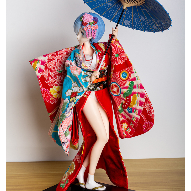 Novelty Games 51cm Rezero Exquisite Kimono Rem Big Anime Figurines Yoshitoku Dolls Fnex Rem Japanese Doll Action Figure Model Toys