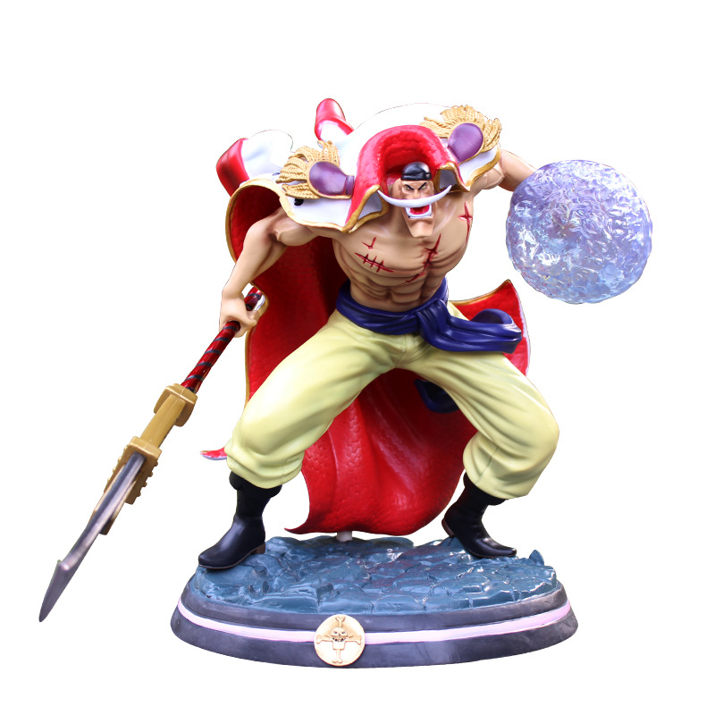 Novelty Games Anime One Piece Edward Newgate Super Big Action Figure Gk Model White Beard Statue Fighting Pose Figurines Christmas Gift Toys
