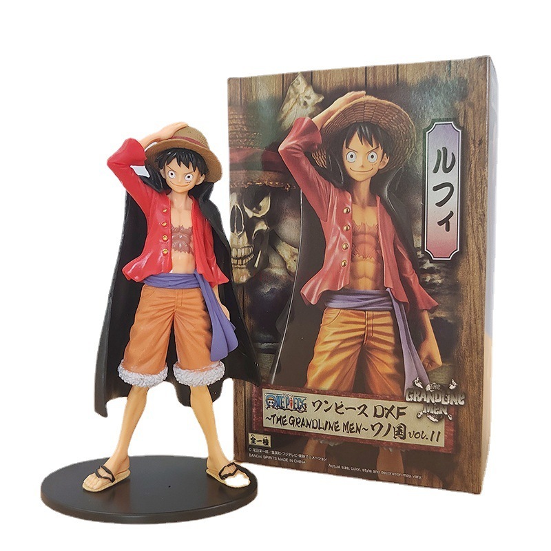 Novelty Games Anime One Piece Figure Luffy Zoro Ace Sanji Sailors Standing Statue 16-26CM Collection Series Christmas Gifts Model For Childr