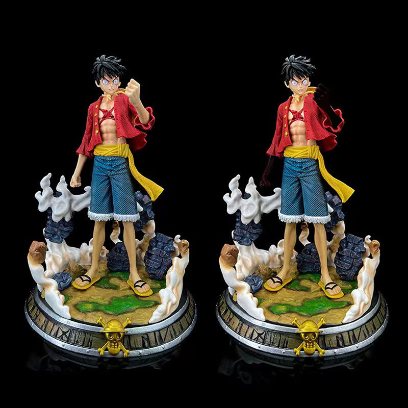Novelty Games One Piece GK Luffy Roronoa Zoro PVC Action Figure Collection Statue Model Figurine Children Kid Toy Gifts 36cm