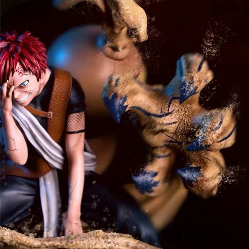 Novelty Games 25cm Anime Figurines Gaara Action Figure Decorations For Home Japan Anime Character Pvc Collectible Model Toys