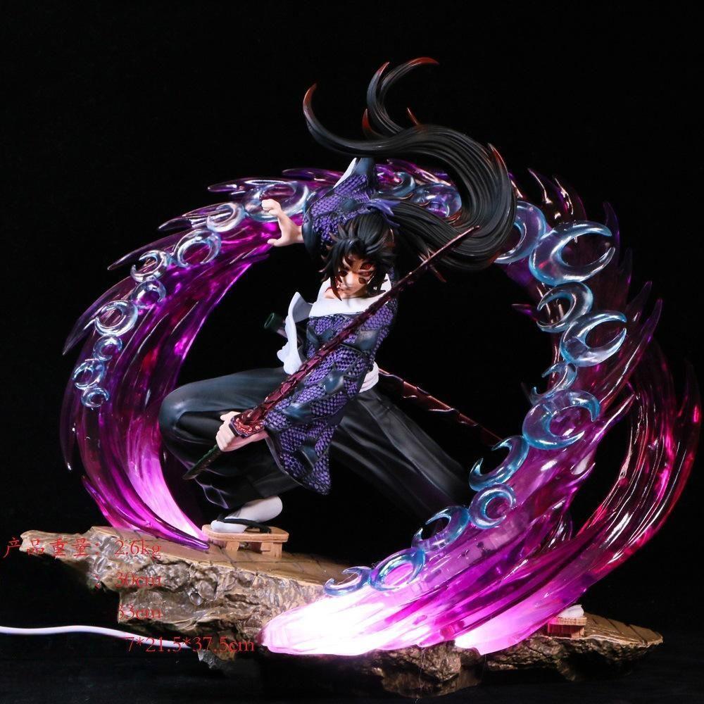 Novelty Games Demon Slayer Figure Large Kokushibo Tsugikuni Yoriichi Kokushibo With Light Action Figurine Collection Model Toy Gift Illumina