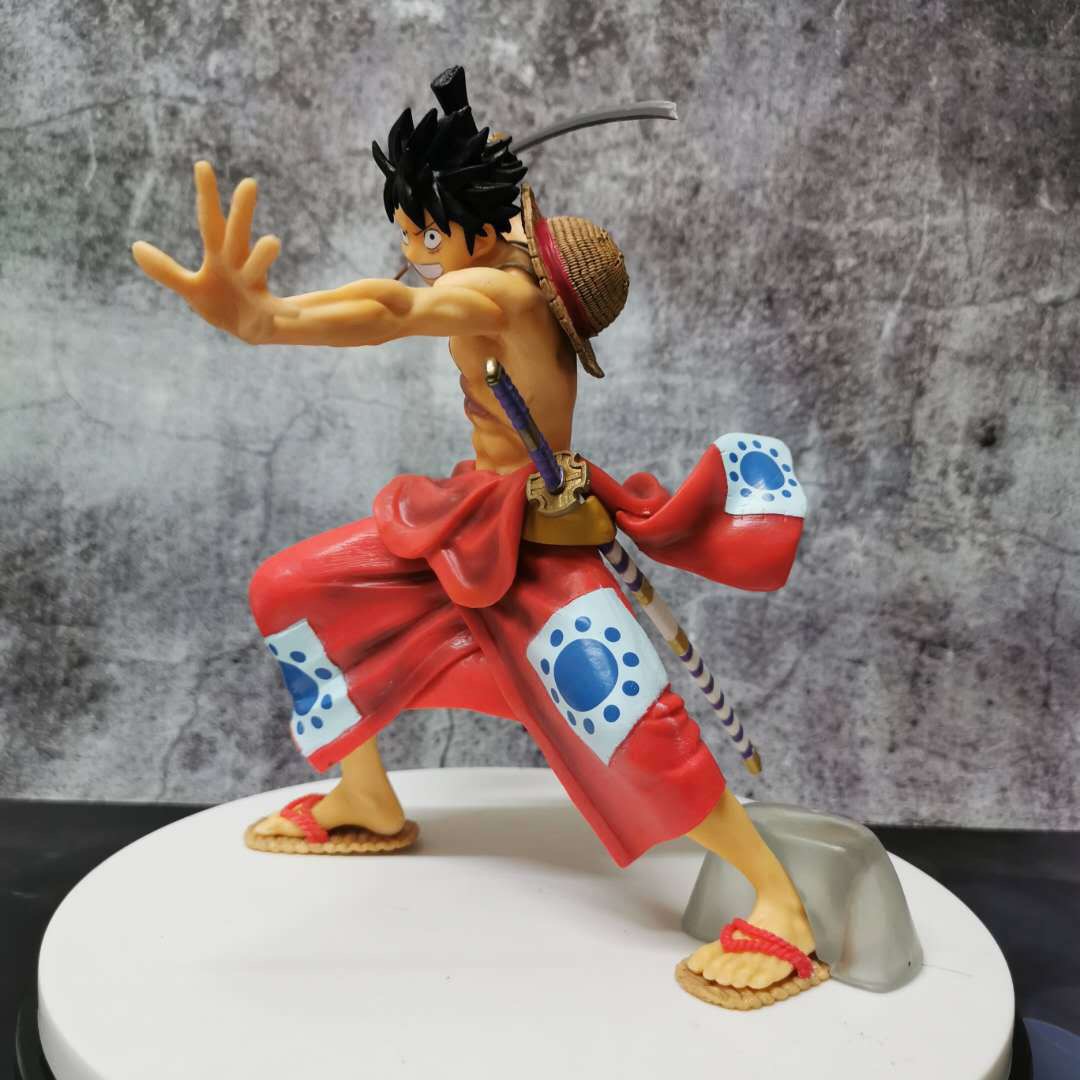 Novelty Games One Piece Manga 22cm Monkey D Luffy Anime Figure Wanokuni Version Pvc Action Figurine Model Toys For Chrildren Gift