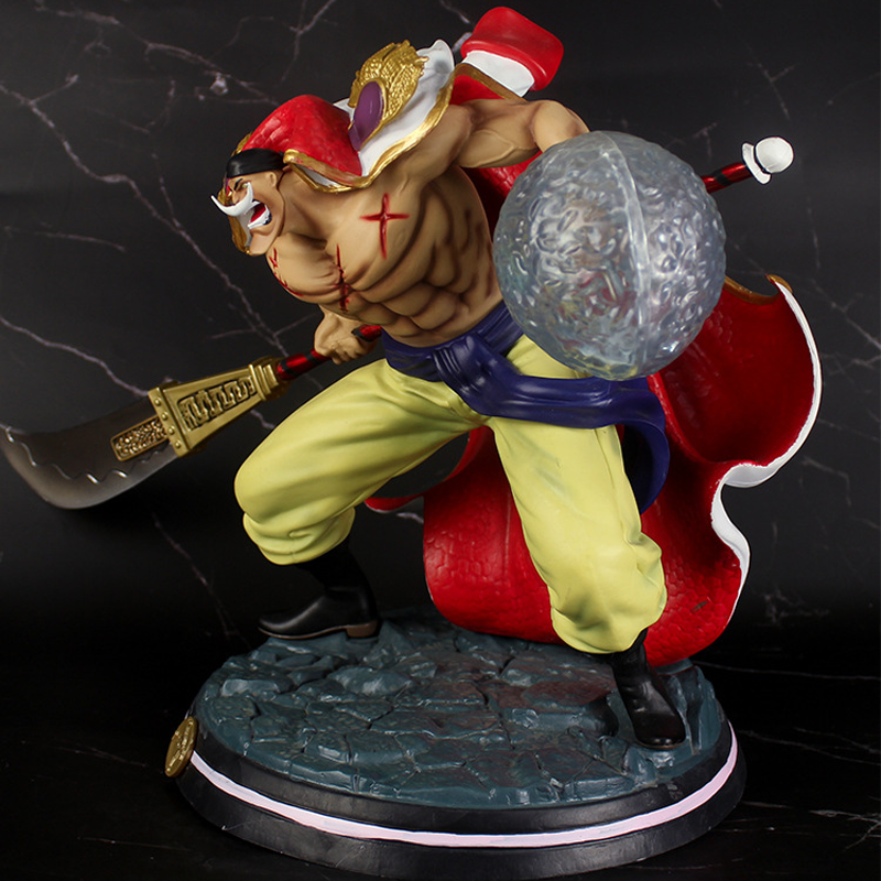 Novelty Games Anime One Piece Edward Newgate Super Big Action Figure Gk Model White Beard Statue Fighting Pose Figurines Christmas Gift Toys