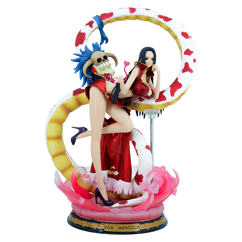 Novelty Games Anime One Piece Boa Hancock Action Figure Oka Shichibukai 40cm Statue Gk Model Luminous Detachable Accessories Figurines Toys