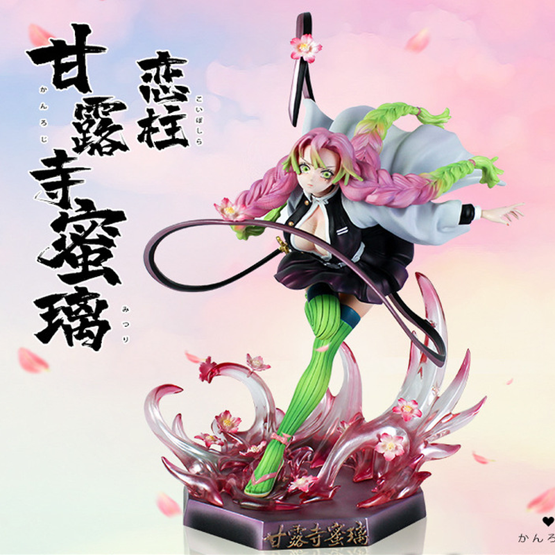 Novelty Games Anime Demon Slayer Kanroji Mitsuri Kawaii Figure Room Decoration Beautiful Girl Battle Form Sexy Figure Collection